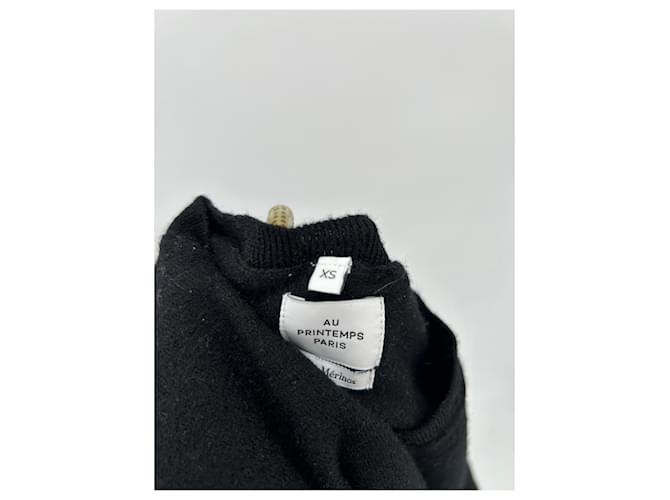 Autre Marque Schwarzer Wollpullover von Au Printemps Paris - Ansicht 7