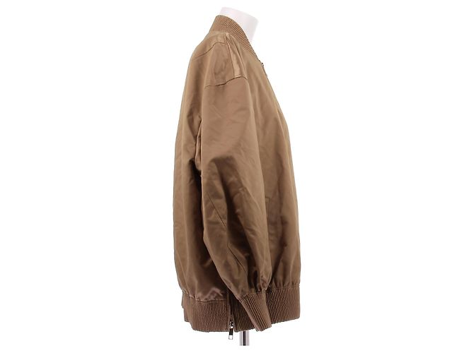 Hugo Boss Braune Satin-Bomberjacke - Ansicht 3
