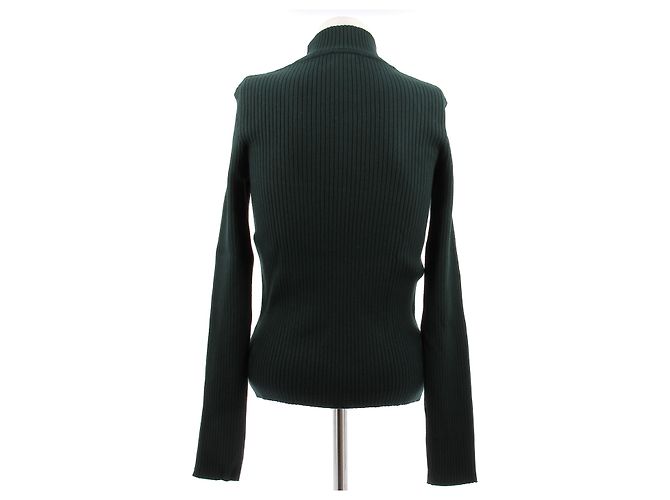 Courreges Suéter verde oscuro de cuello alto de lana - vista 2