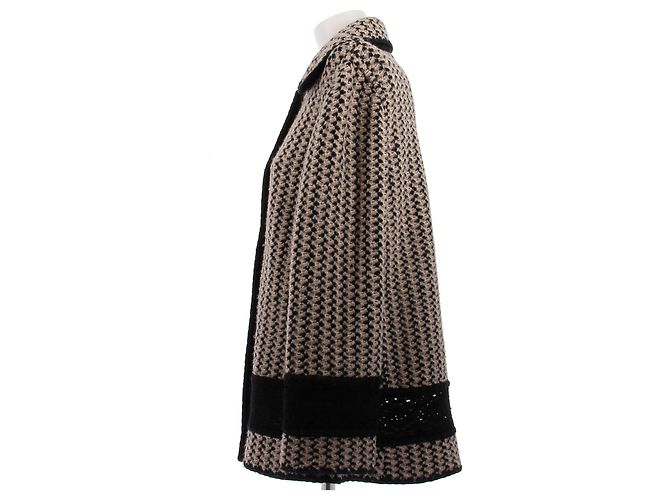 Missoni Abrigo largo de tweed de lana Castaño - vista 4