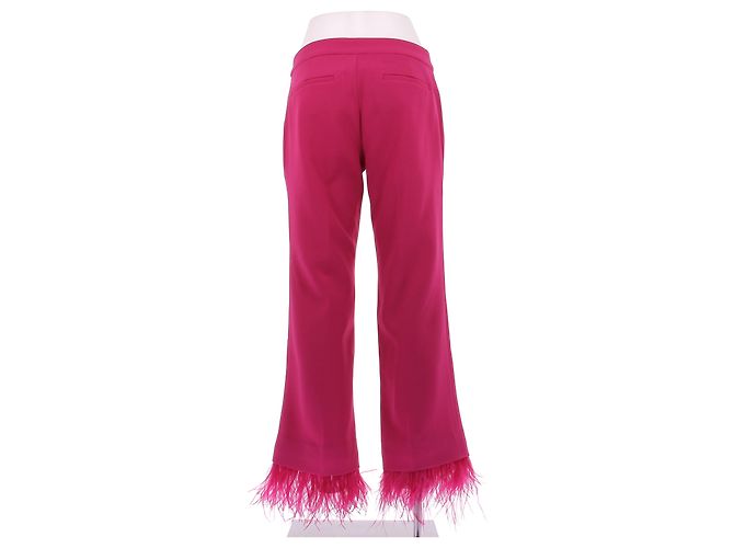 Pantalones Michael Kors de piel de avestruz rosa - vista 2