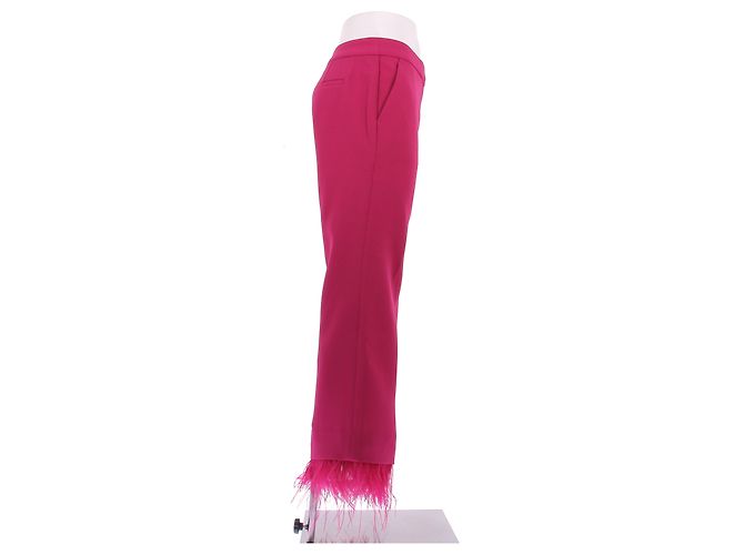 Pantalones Michael Kors de piel de avestruz rosa - vista 3