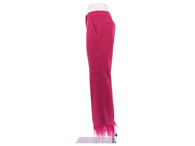 Pantalones Michael Kors de piel de avestruz rosa - vista 4