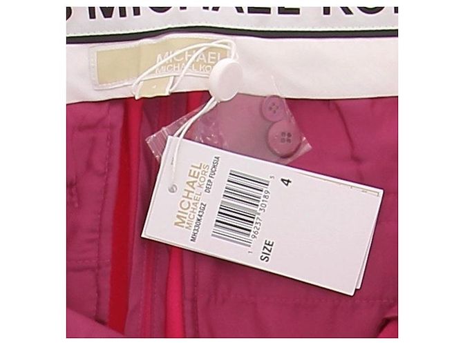 Pantalones Michael Kors de piel de avestruz rosa - vista 6