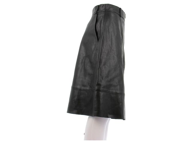 Falda de cuero negra Hugo Boss Negro - vista 3