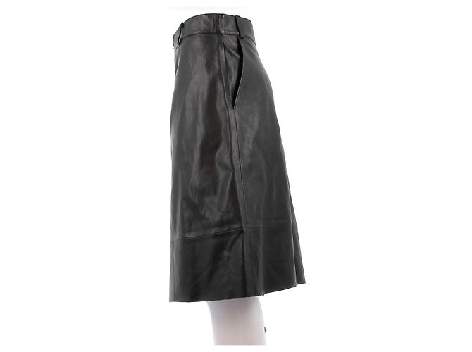 Falda de cuero negra Hugo Boss Negro - vista 4