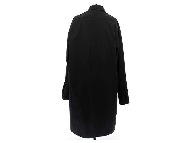 Vestido camisa Hugo Boss negro de algodón - vista 2