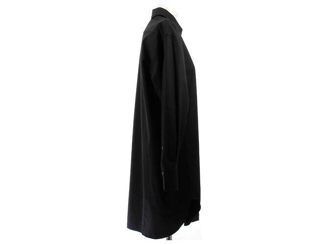 Vestido camisa Hugo Boss negro de algodón - vista 3