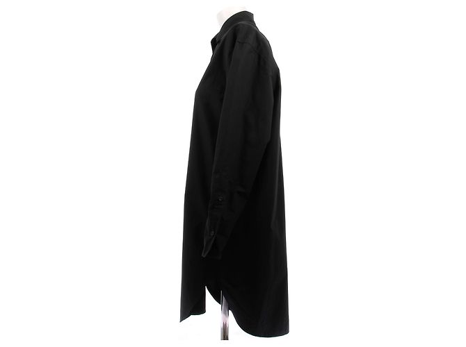 Vestido camisa Hugo Boss negro de algodón - vista 4