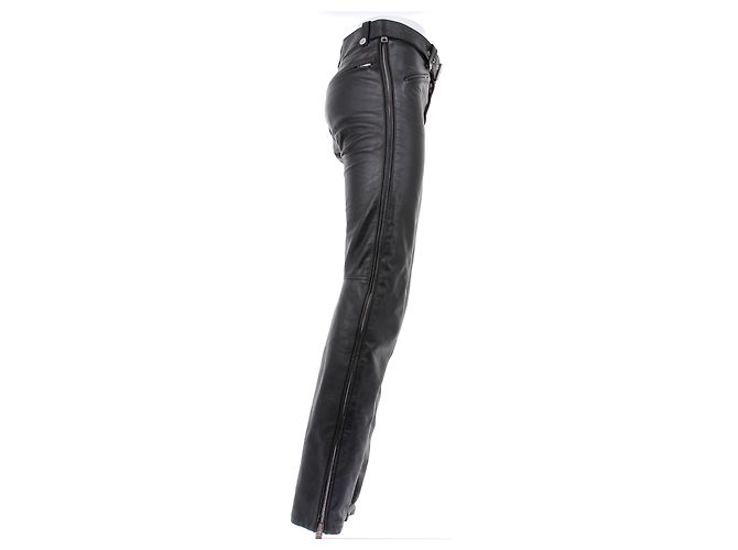 Balenciaga Schwarze Lederhose - Ansicht 3