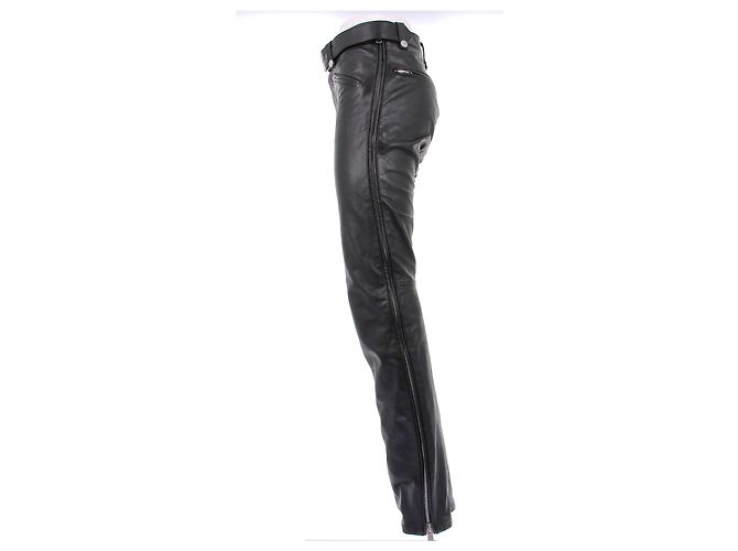 Balenciaga Schwarze Lederhose - Ansicht 4