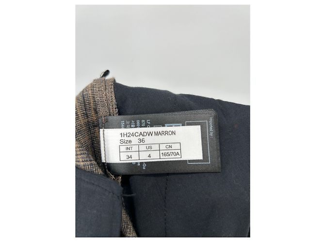 Pantalones anchos de cuadros marrones Ba&Sh Castaño - vista 5