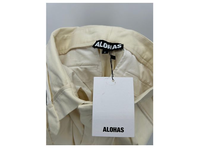 Autre Marque ALOHAS Hose aus Baumwolle Ecru Größe S Beige - Ansicht 4
