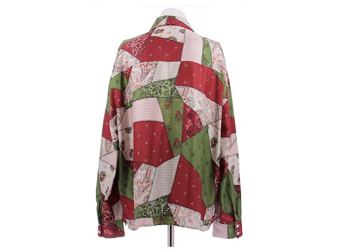 Autre Marque Camisa fluida patchwork de seda Multicolor - vista 2