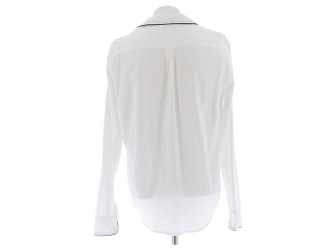 Autre Marque Camisa de pijama branca em algodão Branco - vista 2