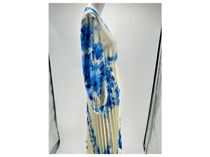 Vestido maxi de seda beige Valentino Garavani - vista 4