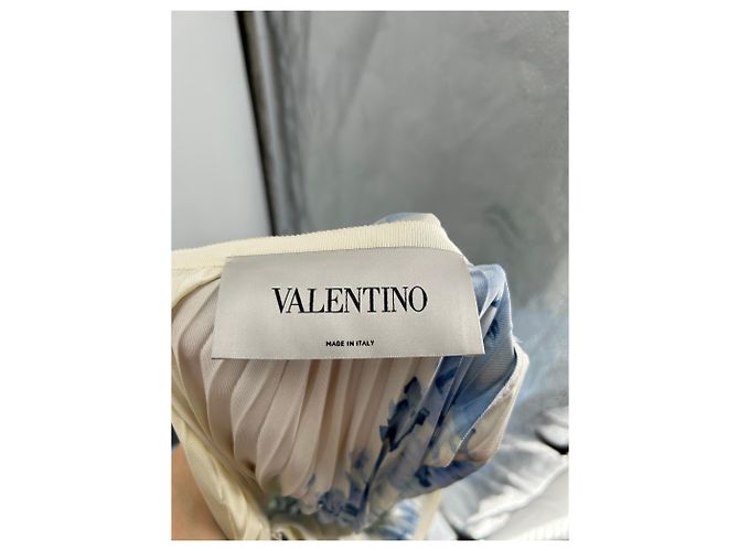 Vestido maxi de seda beige Valentino Garavani - vista 5