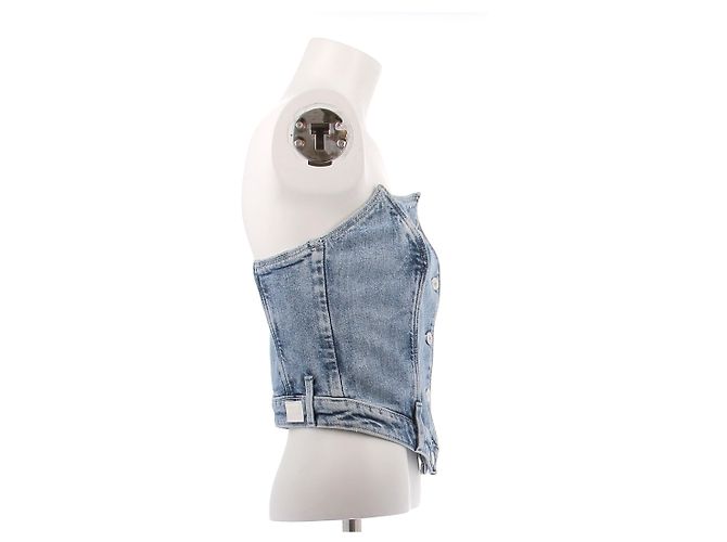 Bustier Guess de denim azul algodón - vista 3