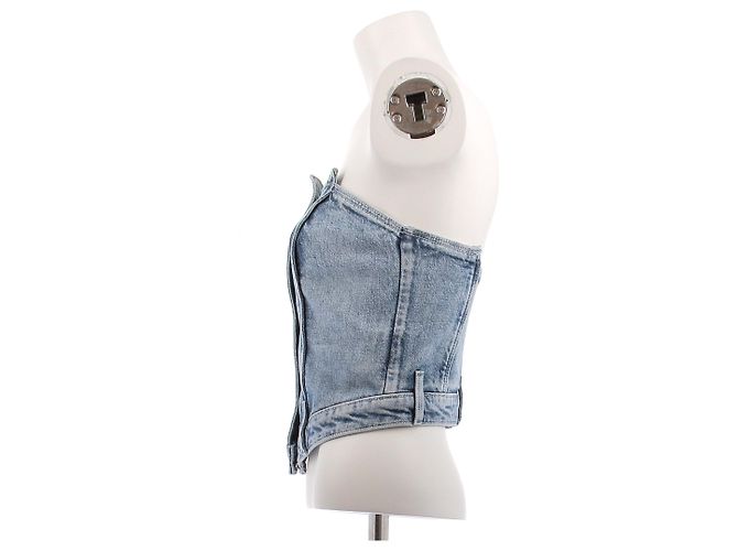 Bustier Guess de denim azul algodón - vista 4