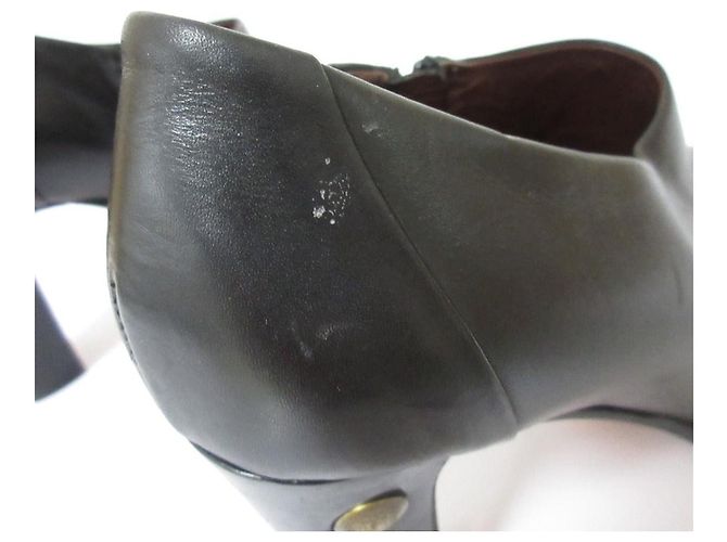 Autre Marque Bruno Magli Leder-Stiefeletten mit hohem Absatz Schwarz - Ansicht 14