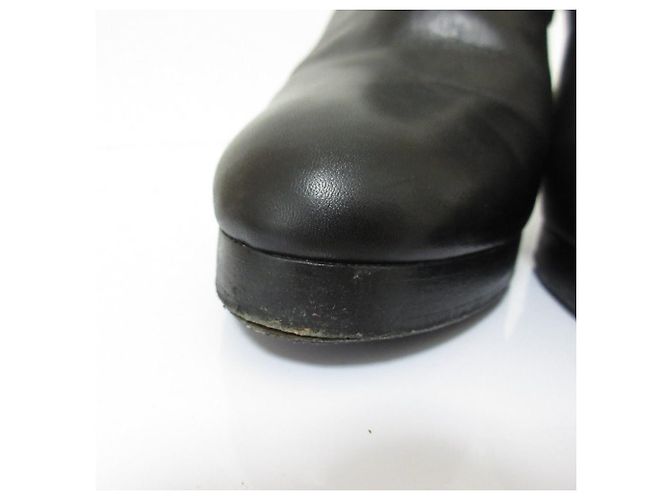 Autre Marque Bruno Magli Leder-Stiefeletten mit hohem Absatz Schwarz - Ansicht 16