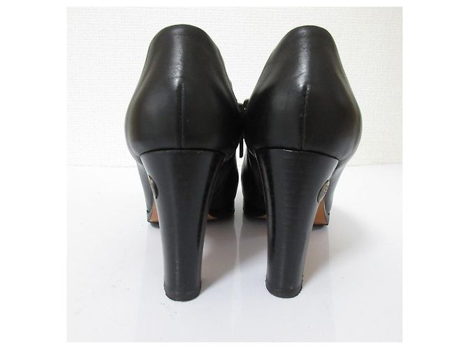 Autre Marque Bruno Magli Leder-Stiefeletten mit hohem Absatz Schwarz - Ansicht 4