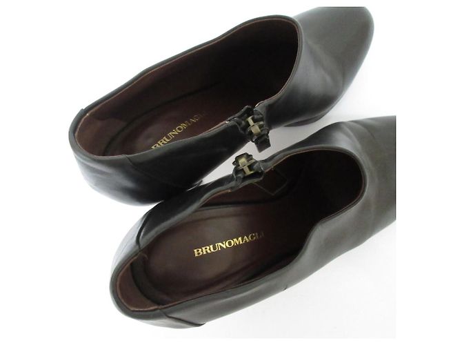 Autre Marque Bruno Magli Leder-Stiefeletten mit hohem Absatz Schwarz - Ansicht 5