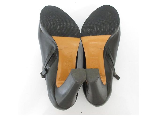 Autre Marque Bruno Magli Leder-Stiefeletten mit hohem Absatz Schwarz - Ansicht 6