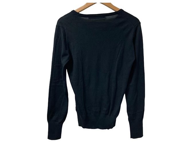 Autre Marque V-Ausschnitt Strickpullover von John Lawrence Sullivan Schwarz - Ansicht 2