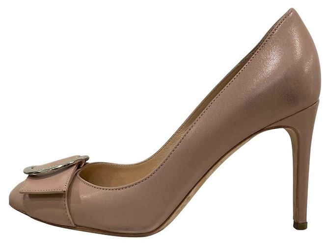 Autre Marque Décolleté in pelle Sergio Rossi Beige - vista 3