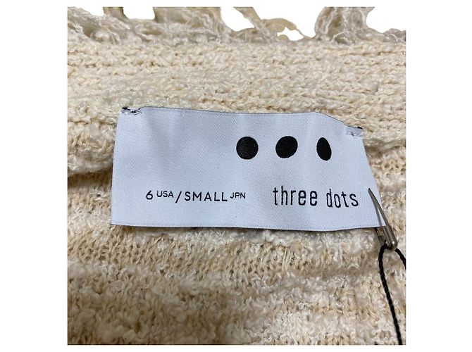 Autre Marque Chaqueta de tweed con flecos tres puntos Beige - vista 5
