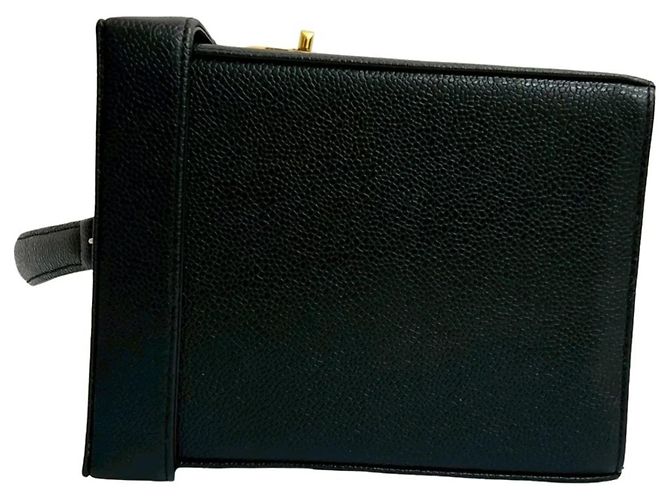 Borsa a Spalla 2 in 1 in Pelle Caviar Opaca Chanel Coco Mark Nero - vista 4