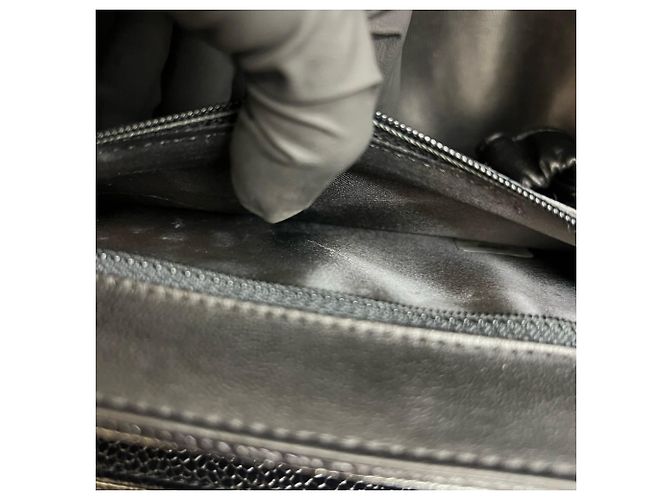 Borsa a Spalla 2 in 1 in Pelle Caviar Opaca Chanel Coco Mark Nero - vista 9