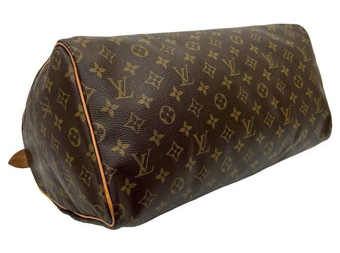 Borsa Boston Louis Vuitton Speedy 40 in pelle Monogram Marrone - vista 7