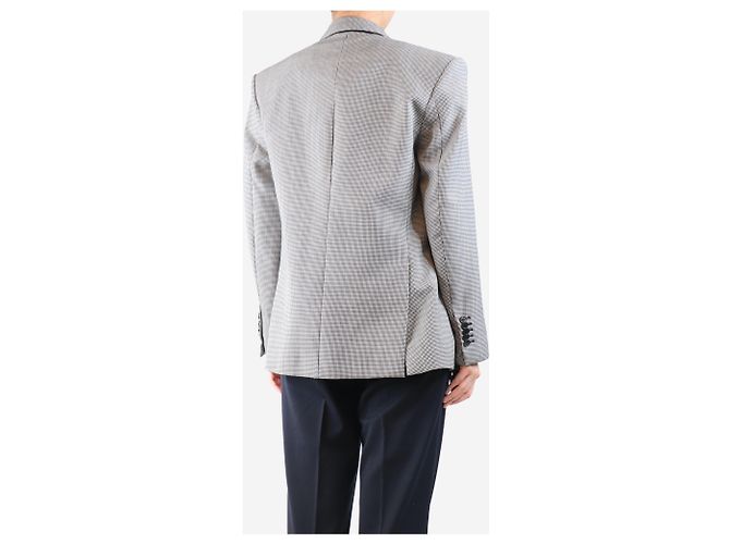 Autre Marque Black and white houndstooth double breasted jacket - size UK 10 - view 2