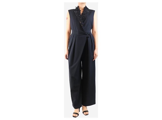 Brunello Cucinelli Mono sin mangas adornado con lentejuelas negras - talla M Negro - vista 3