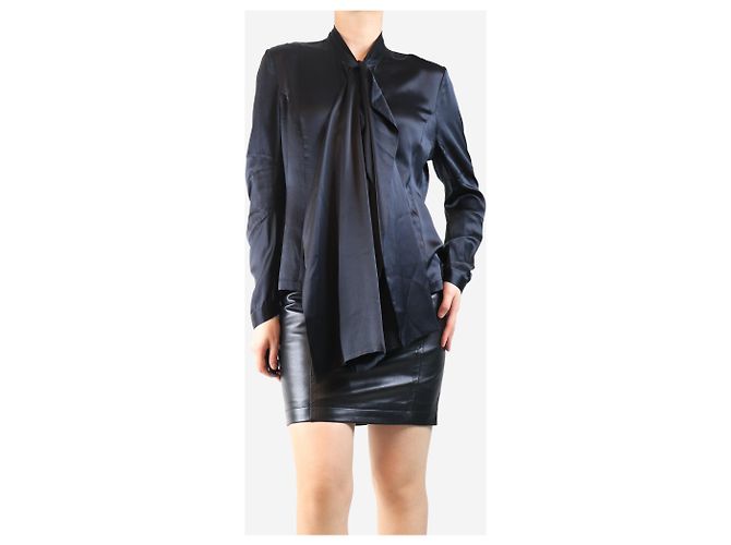 John Rocha Schwarze Seidenbluse - Größe UK 14 - Ansicht 3