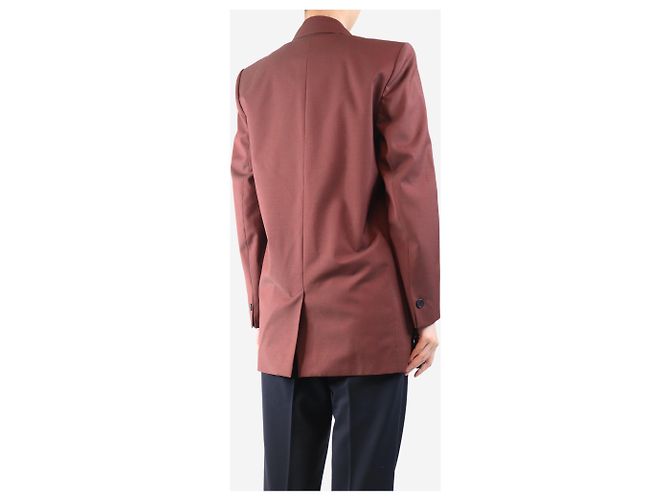Isabel Marant Etoile Dark rust single-breasted blazer - size UK 8 Red - view 2