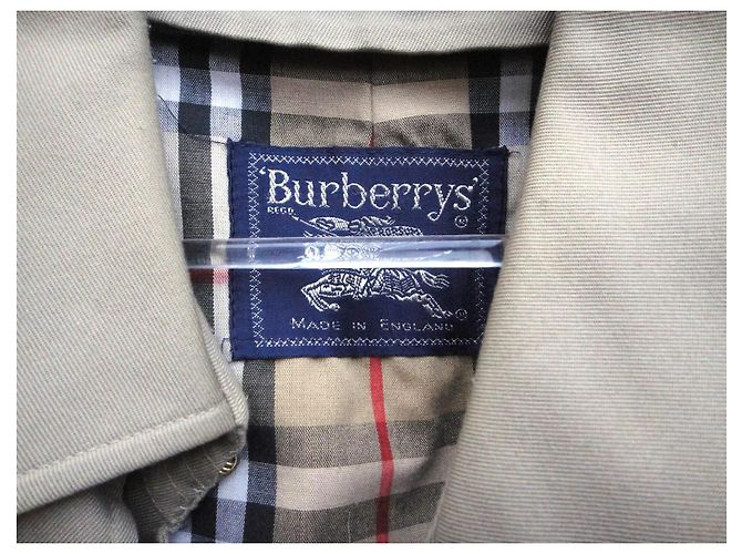 Trench Burberry Beige Cotone Lana - vista 2