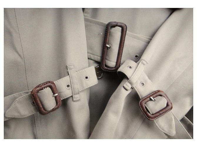 Trench Burberry Beige Cotone Lana - vista 6