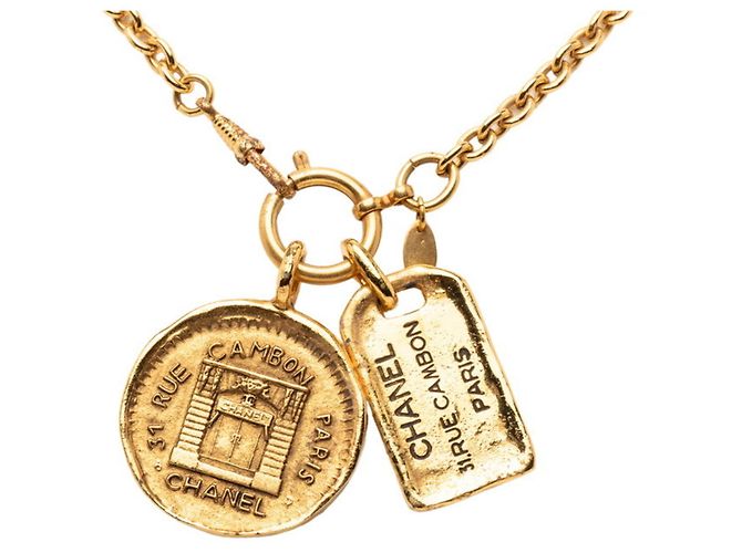 Chanel Cambon Gold Plated Necklace Golden - view 3