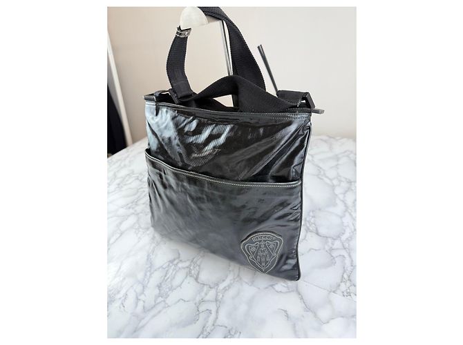 Borsa a tracolla Gucci in pelle nera lucida Nero - vista 8