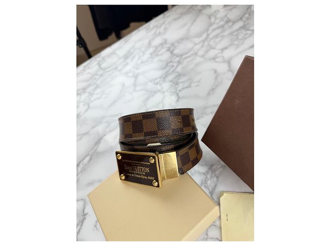 Louis Vuitton Damier Ebene Gürtel Braun - Ansicht 6