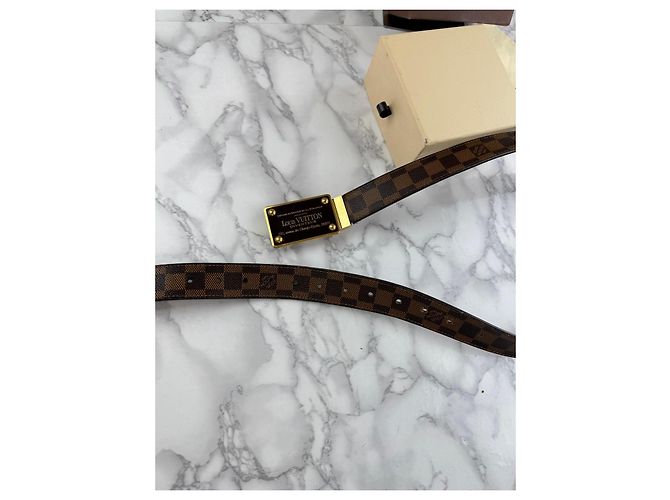 Louis Vuitton Damier Ebene Gürtel Braun - Ansicht 9