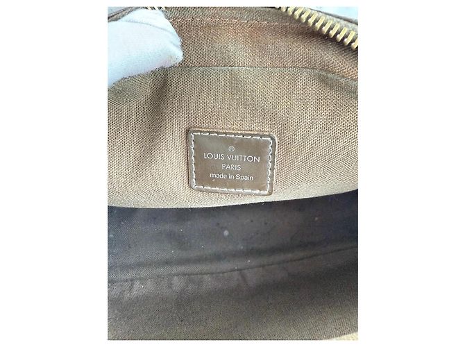 Pochette Louis Vuitton in pelle marrone - vista 9
