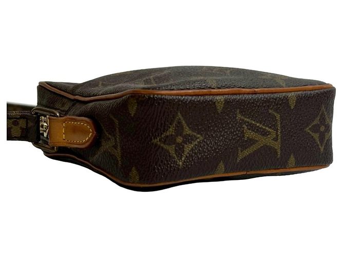 Borsa a Spalla Pochette Mini Danube in Pelle Monogram Louis Vuitton Marrone - vista 7