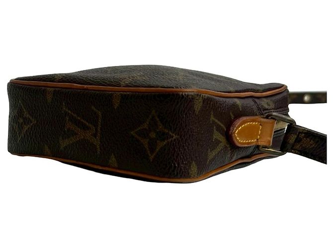 Borsa a Spalla Pochette Mini Danube in Pelle Monogram Louis Vuitton Marrone - vista 8