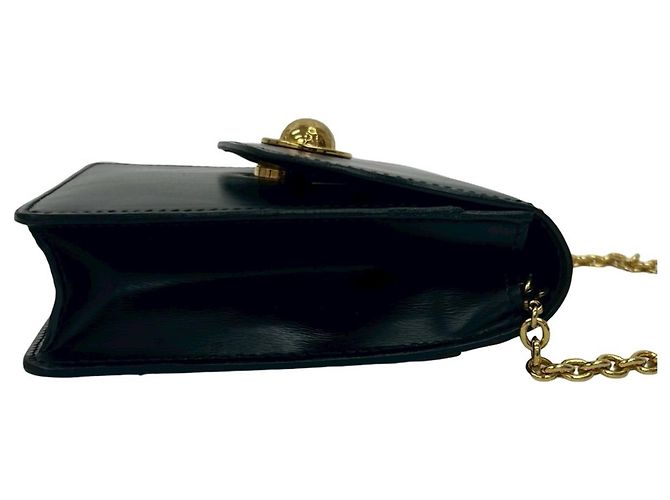 Céline Mini Borsa a Spalla in Pelle Nera Celine Nero - vista 6