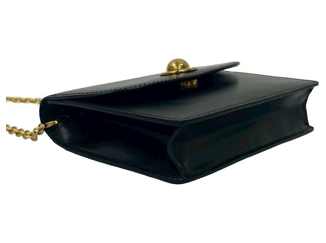 Céline Mini Borsa a Spalla in Pelle Nera Celine Nero - vista 7