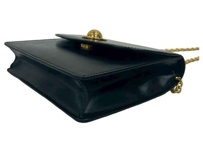 Céline Mini Borsa a Spalla in Pelle Nera Celine Nero - vista 8